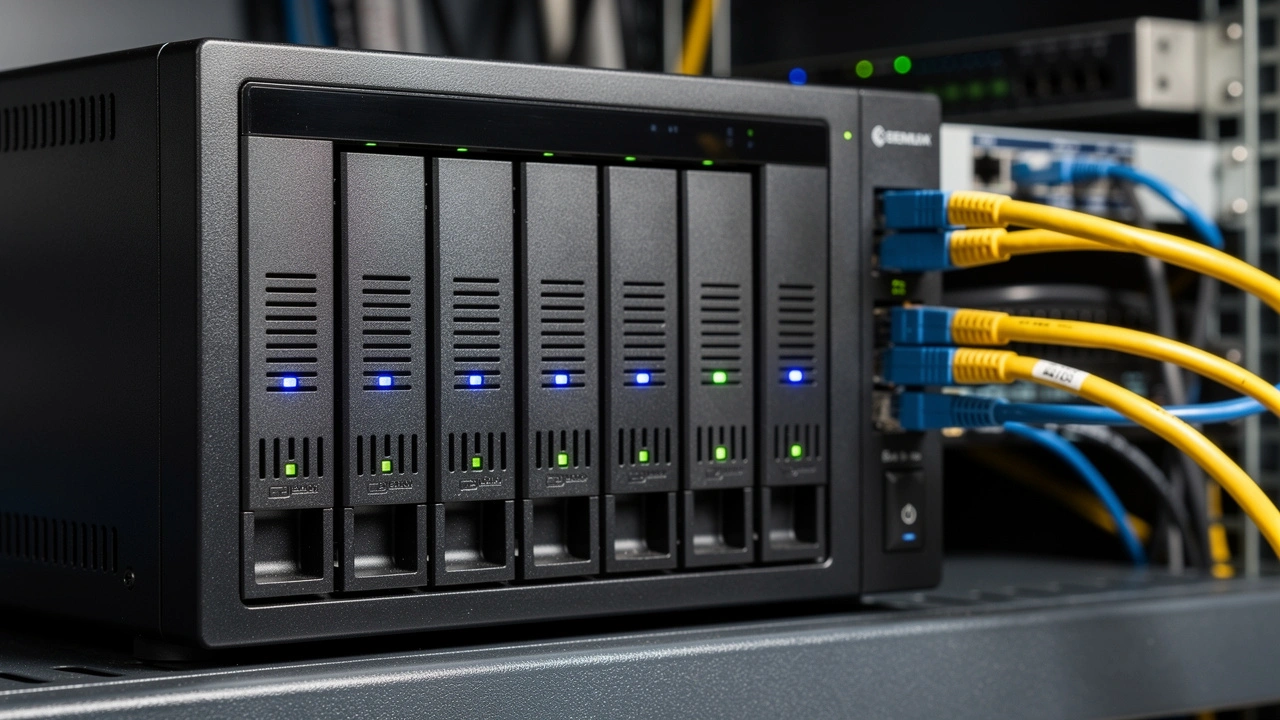 Network-attached storage device for local business backups