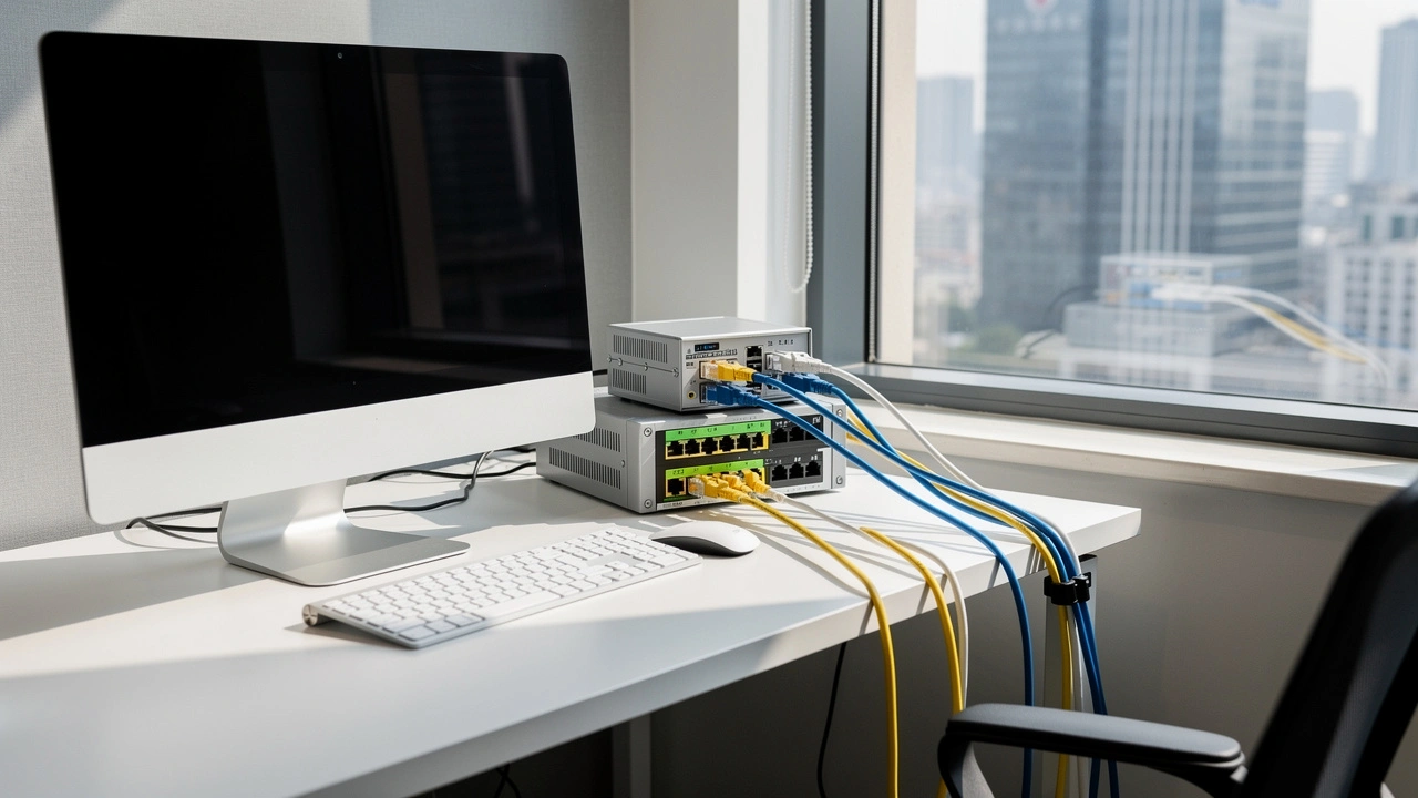 Office network infrastructure for reliable backup connectivity