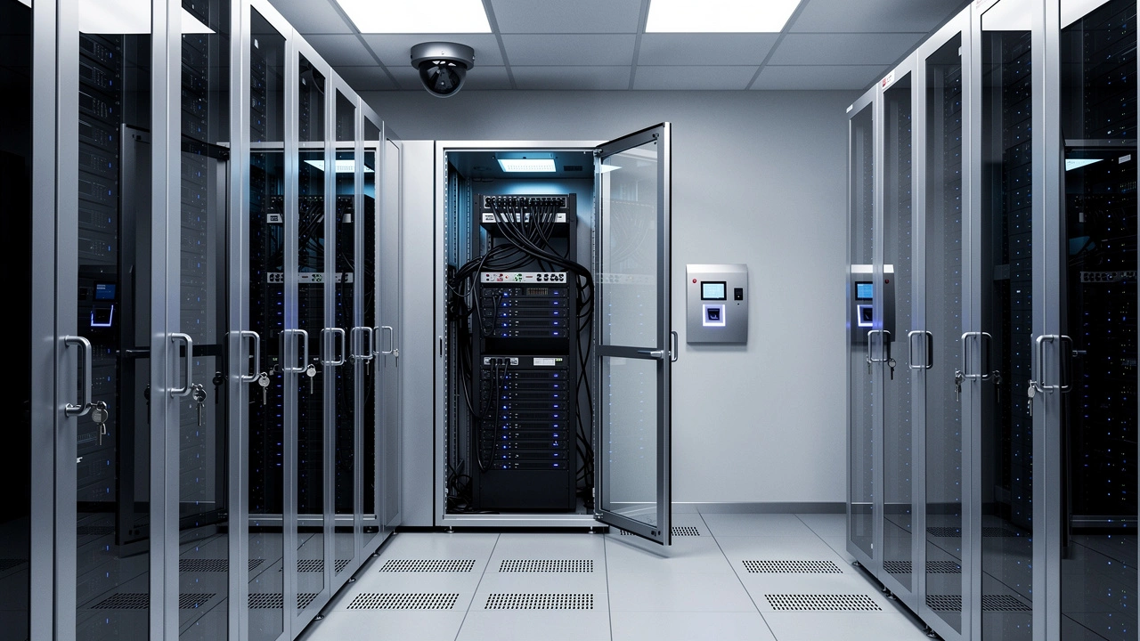 Secure server room with physical access controls