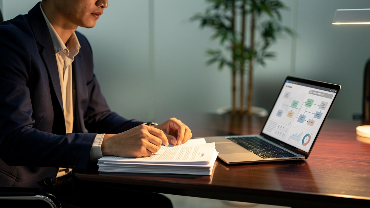 Chinese compliance professional reviewing PIPL and CSL data regulations