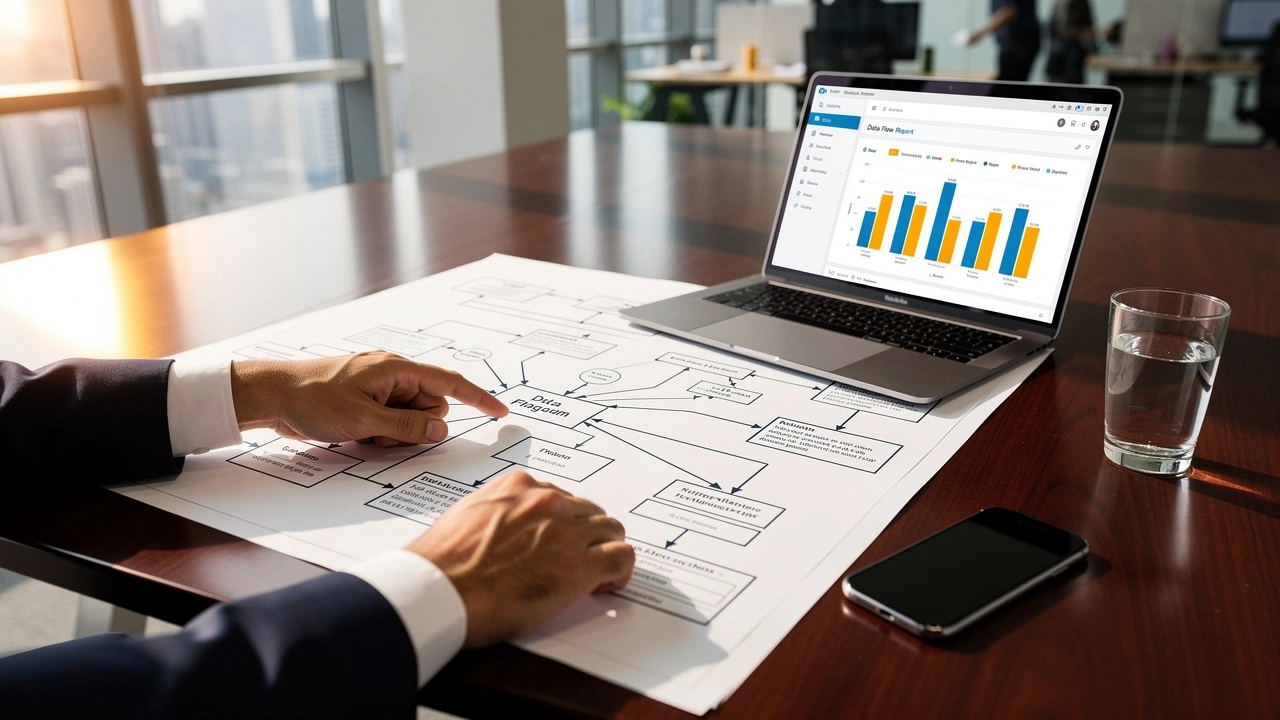 Data flow diagram reviewed by IT professional in China office