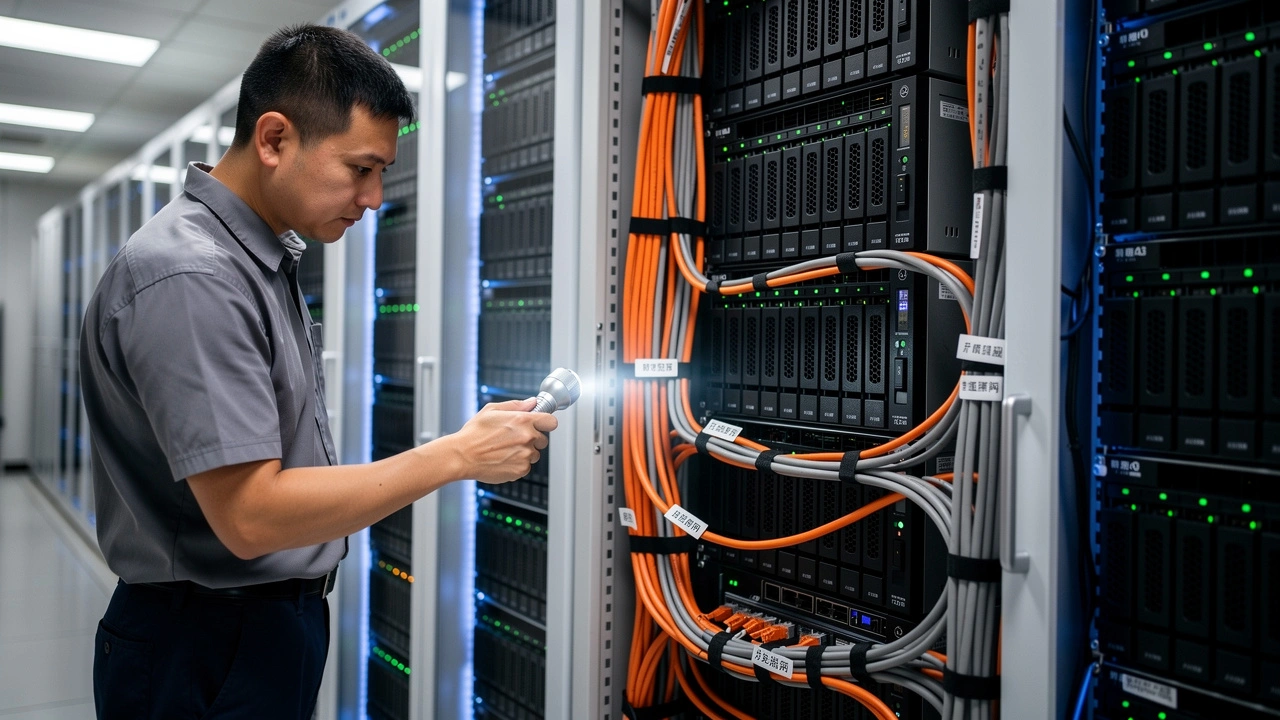 NAS backup storage hardware inside a China data center