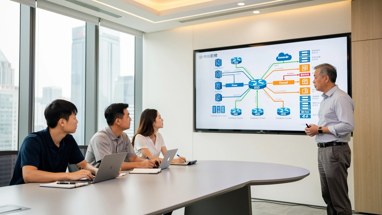 IT expert conducting knowledge transfer training session in China