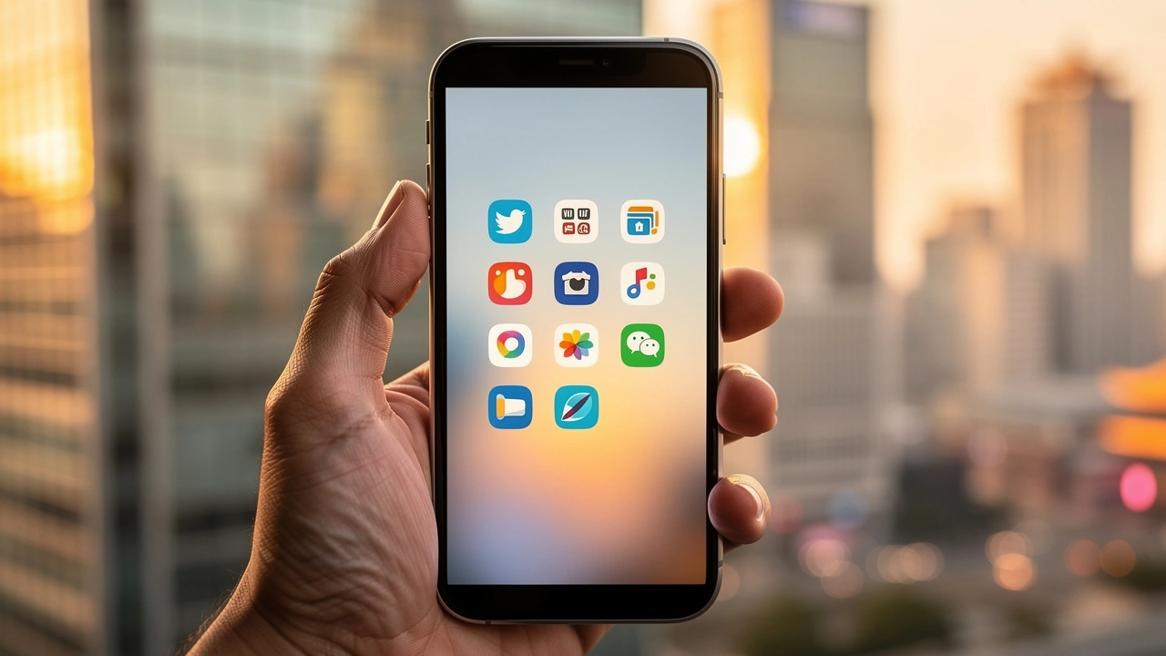 Smartphone displaying mobile app requiring ICP filing in China since 2023