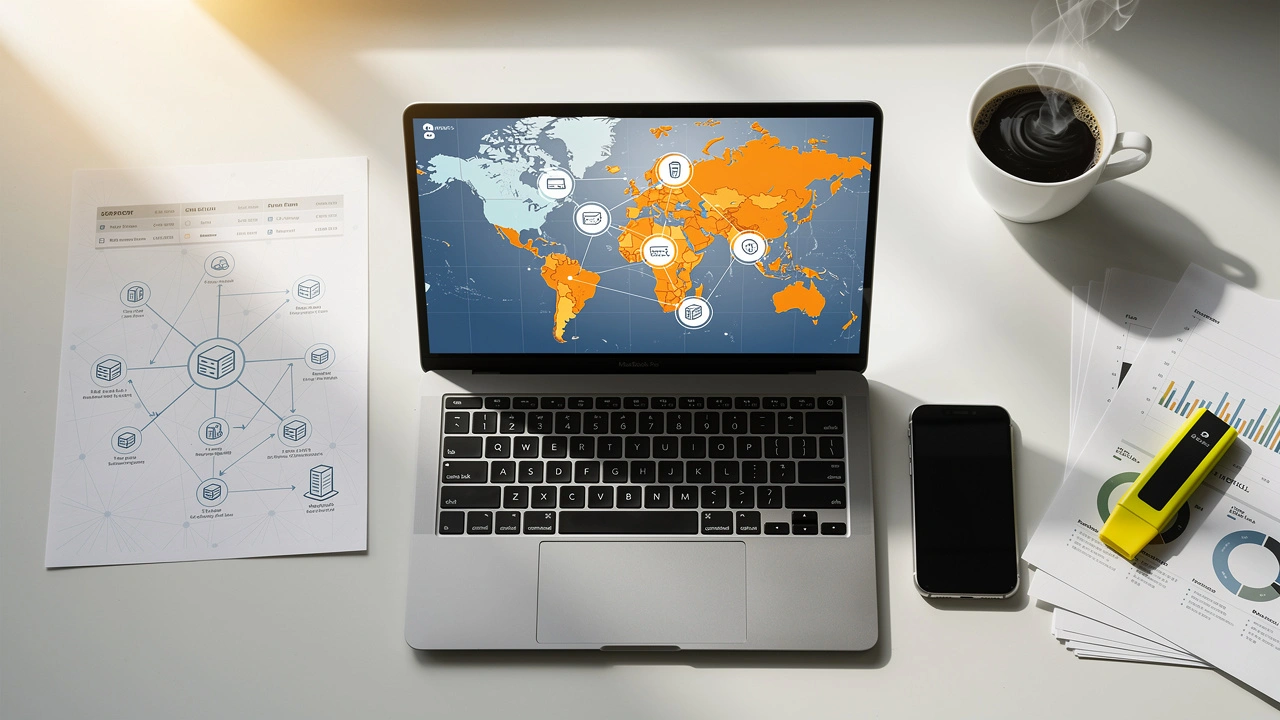 Business professional planning China cloud strategy at modern desk