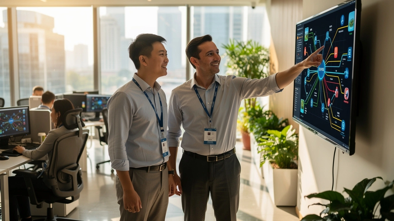 Local and international IT engineers collaborating on China operations