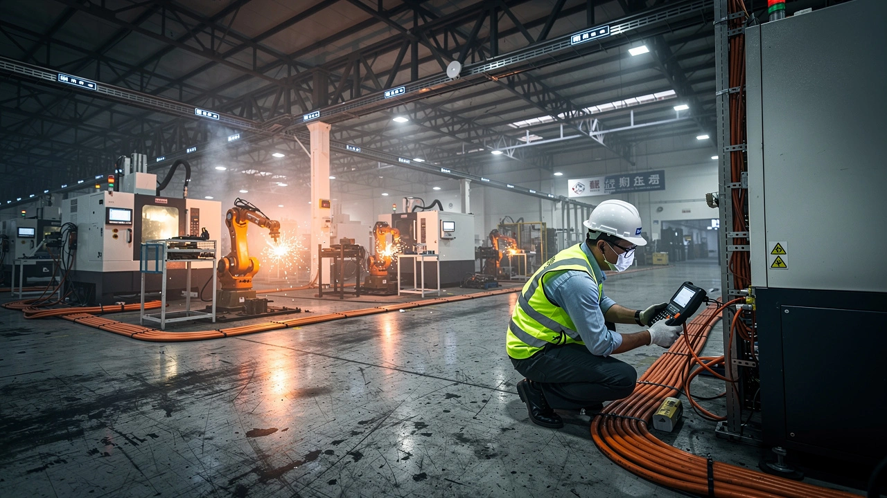 IT network installation in a Shanghai manufacturing plant