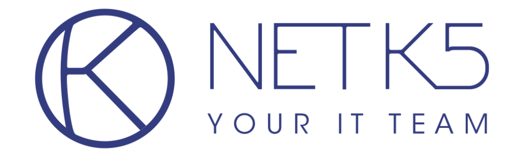 Logo for NETK5, featuring a stylized