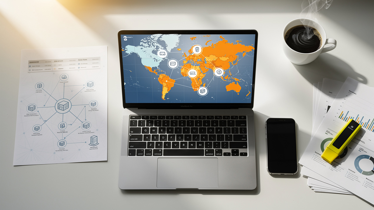 Business professional planning China cloud strategy at modern desk
