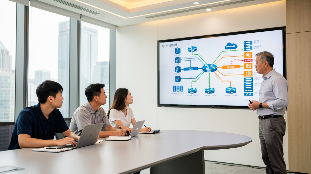 IT expert conducting knowledge transfer training session in China