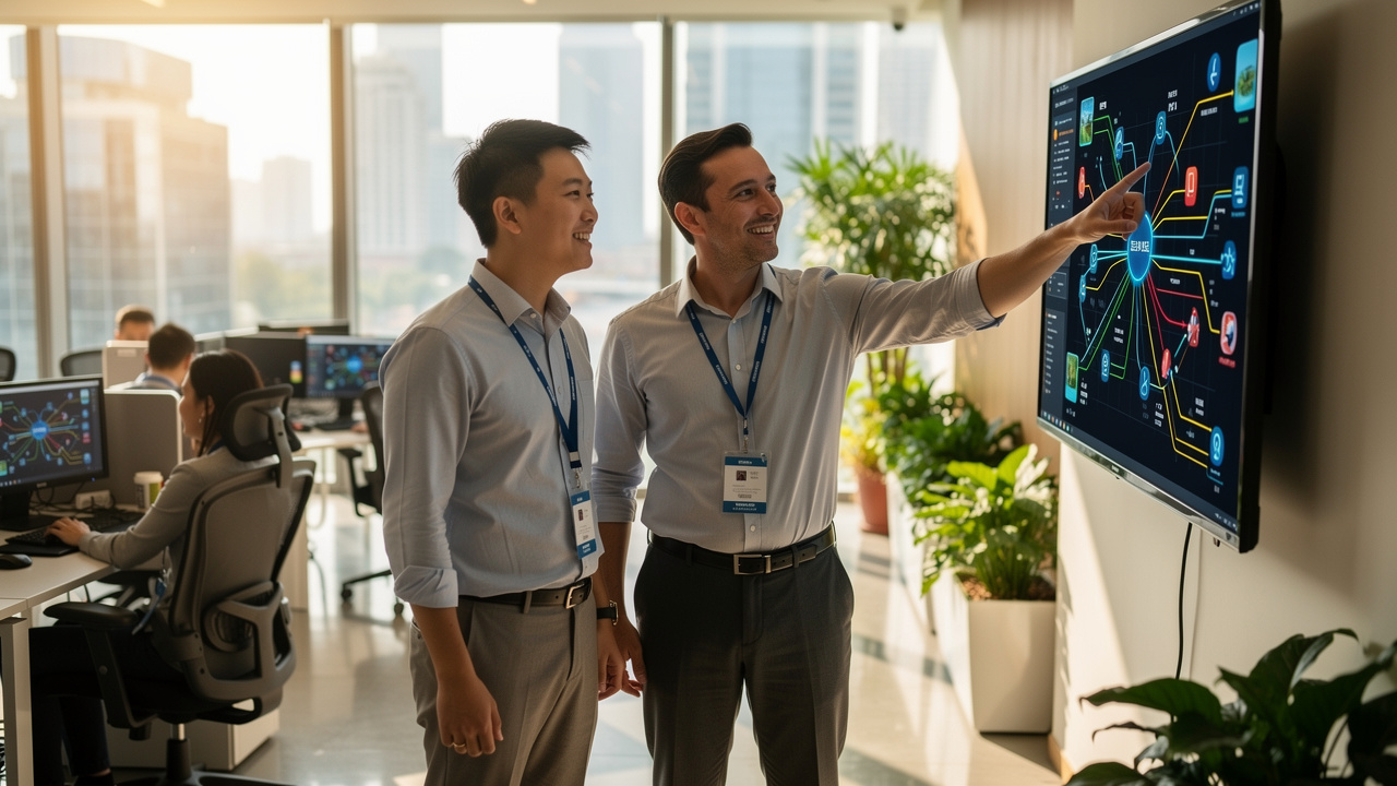 Local and international IT engineers collaborating on China operations