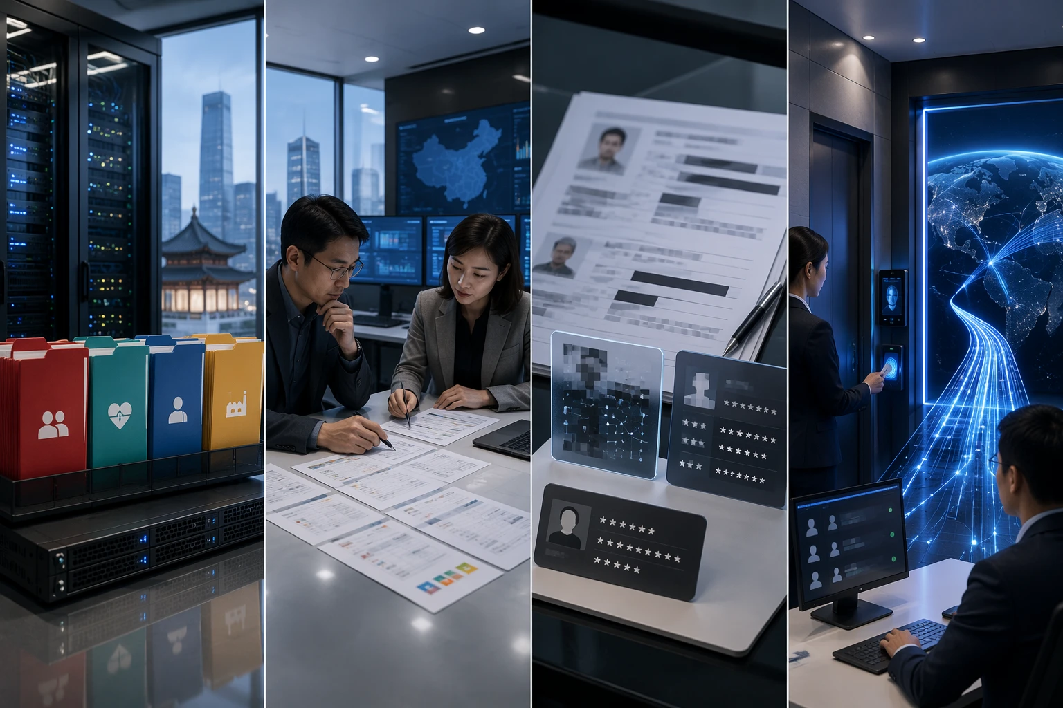 Data transfer workflow with secure data handling