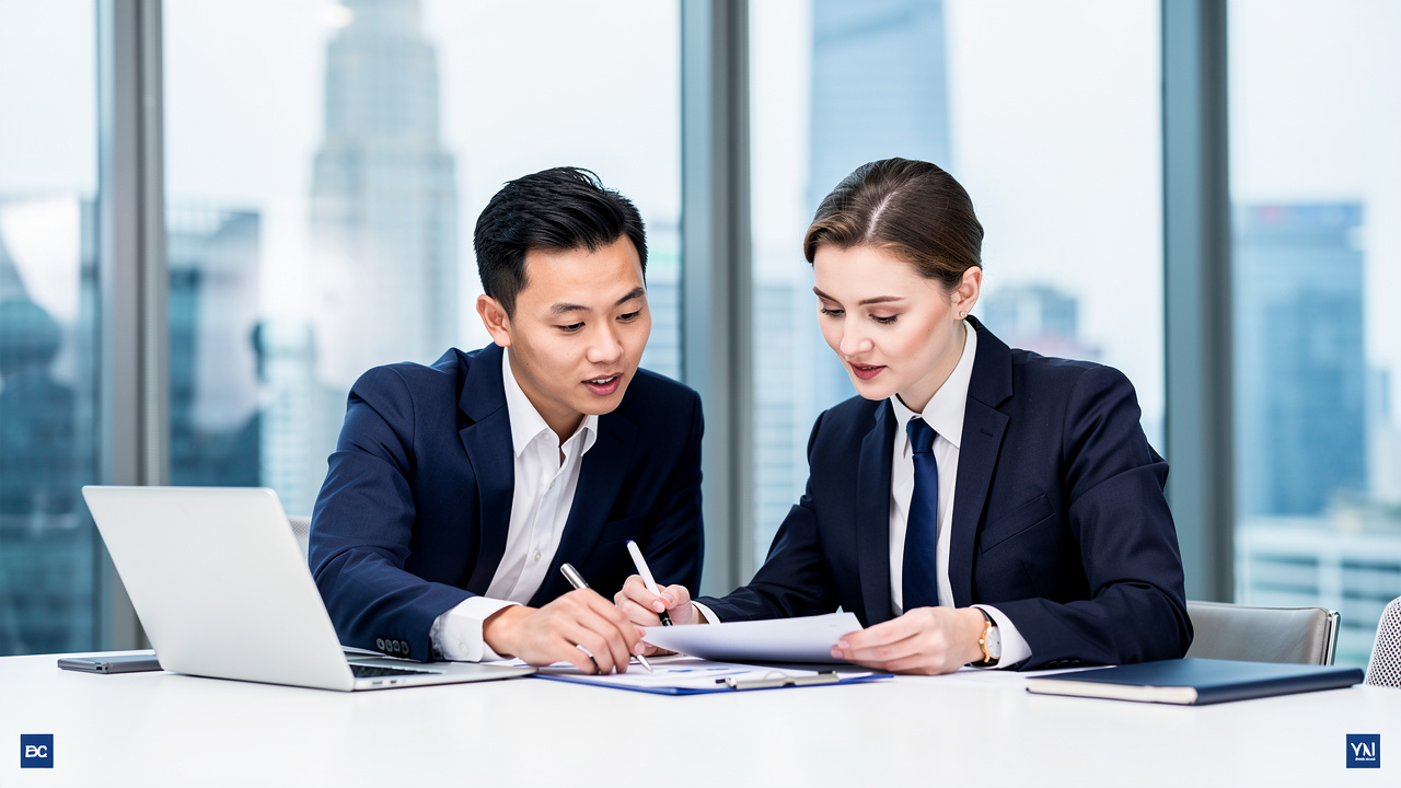 Foreign and Chinese IT professionals collaborating on cloud strategy