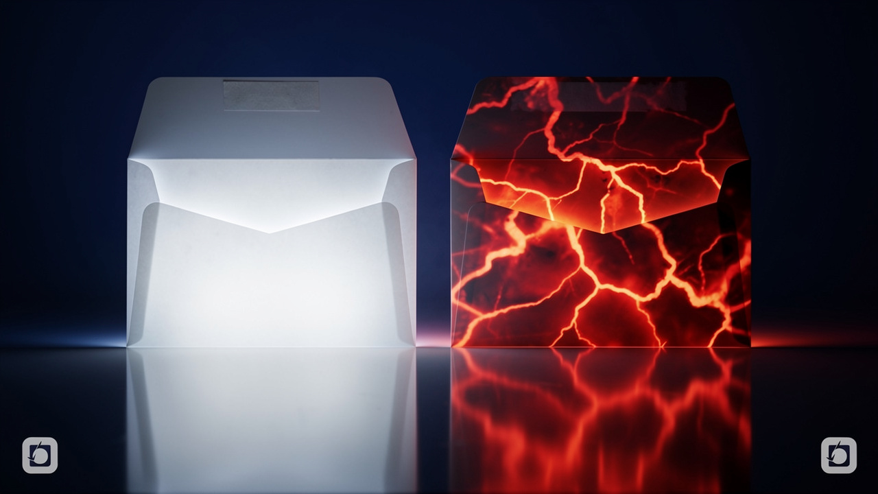 Visual contrast between a legitimate email and a phishing email