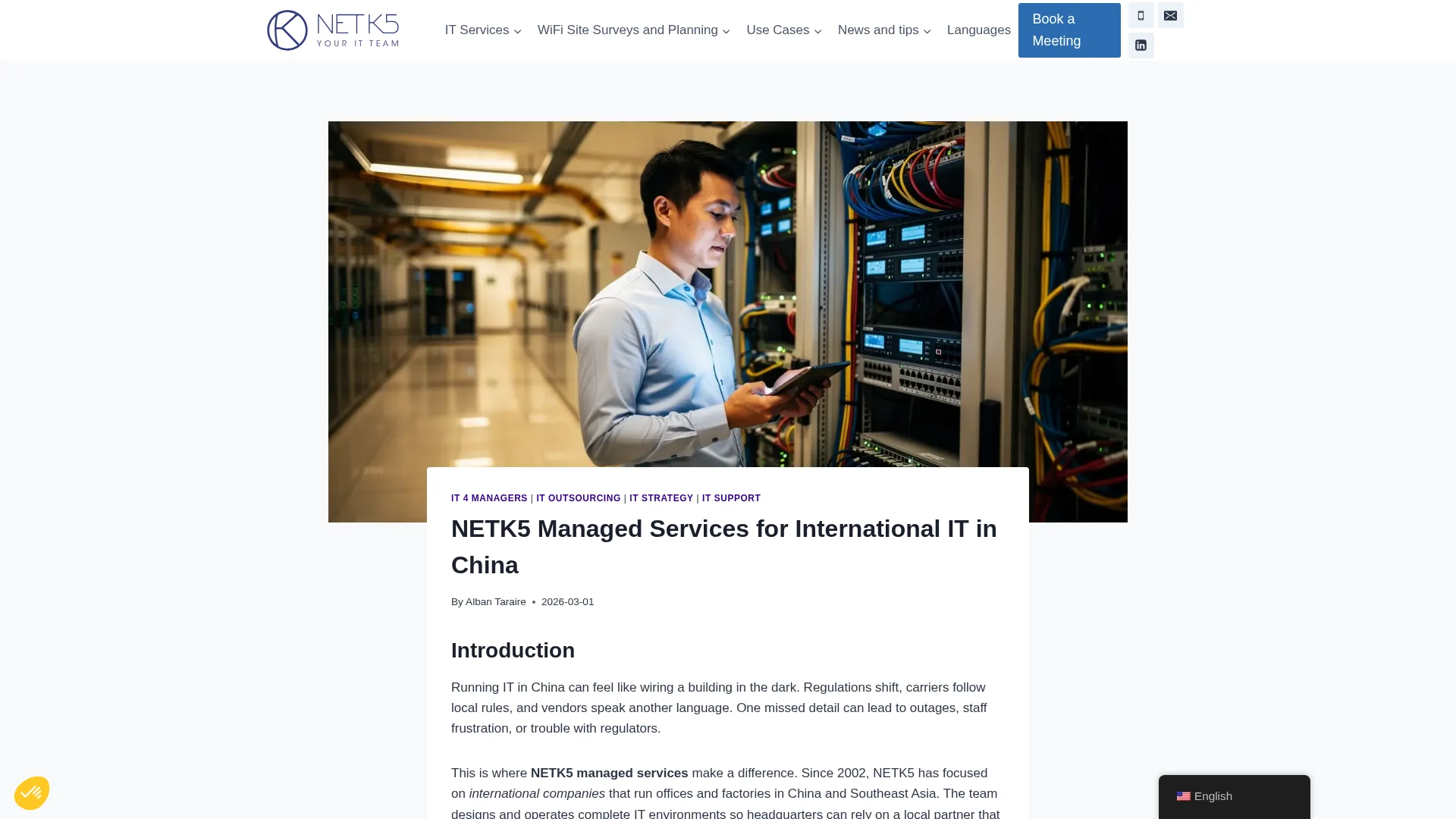 NETK5 managed China data management