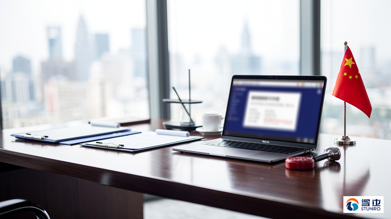 Chinese business office representing ICP registration compliance