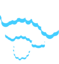 A stylized Wi-Fi signal icon made of fluffy white clouds with a light blue outline on a transparent background. A stylized Wi-Fi signal icon made of fluffy white clouds with a light blue outline on a transparent background.
